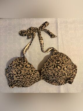 34C - push up halter bikini top- underwire